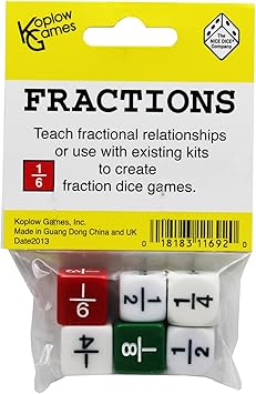 Koplow Games KOP11692 Fraction Dice Game Set