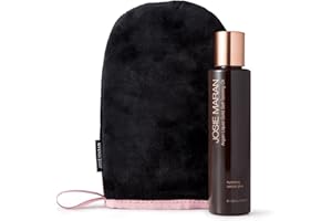 Josie Maran Argan Liquid Gold Self Tanning Oil - Streak-Free Self Tanner Made with Argan Oil & Coconut Water - Gives Skin a Buildable, Hydrating Glow - Includes Tanning Mitt (4.3 Fl Oz)