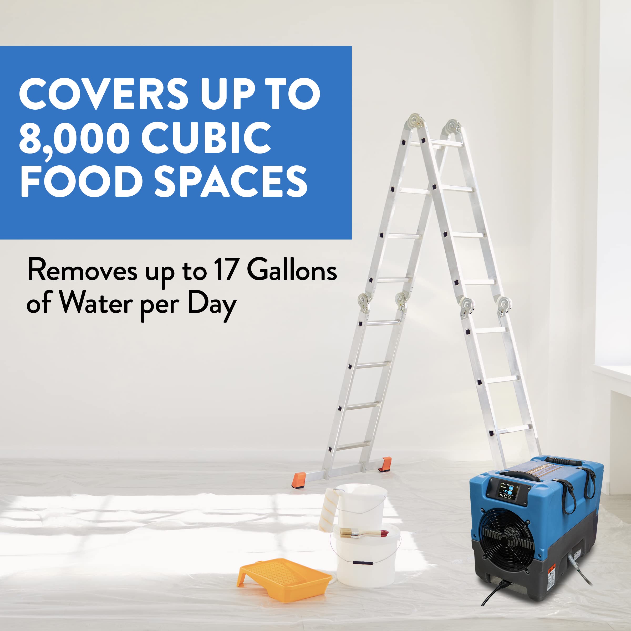 Dri-Eaz Revolution LGR Commercial Dehumidifier with Pump, 17 Gallon, Industrial, Compact Dehumidifier