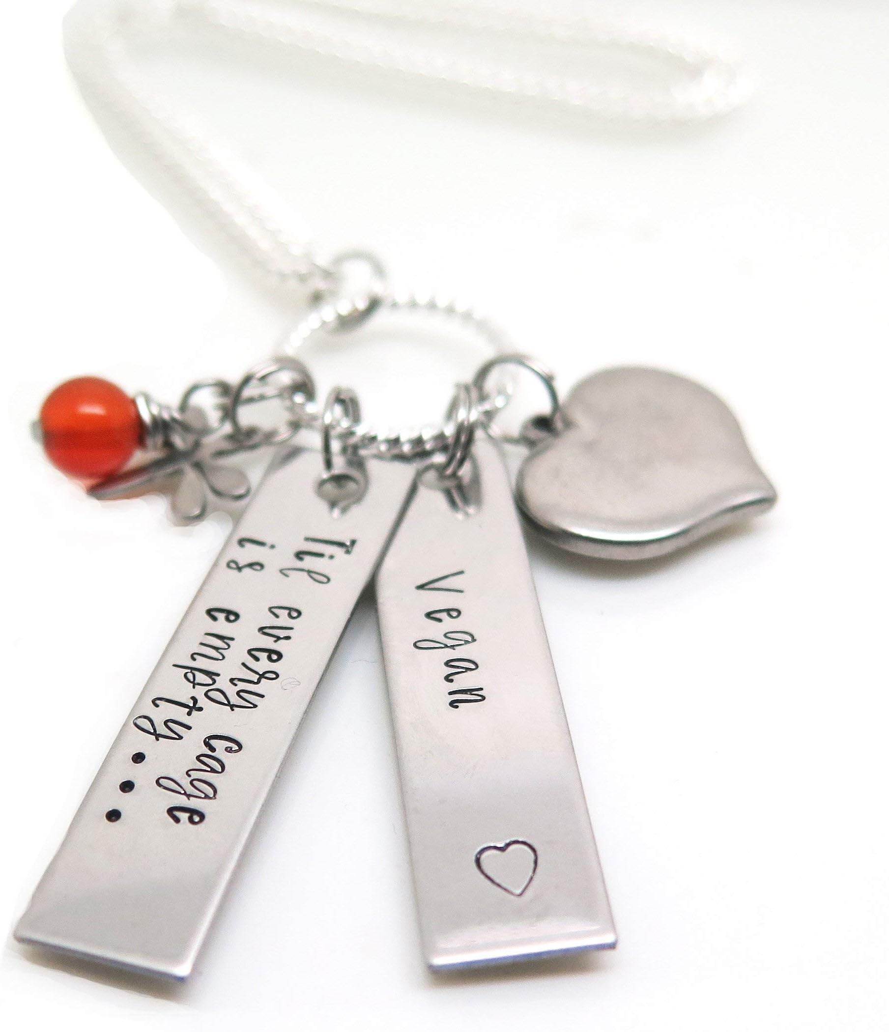 Vegan Jewellery Stamped Til Every Cage is Empty