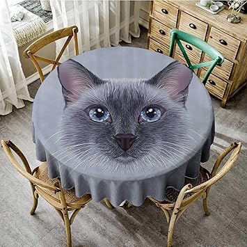 Amazon Com Familytaste Tabletop Cloth Round Animal Portrait Image