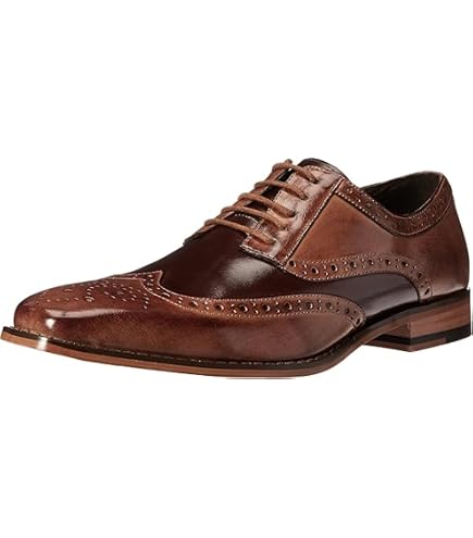 Amazon.com | Stacy Adams Kaine Wing Tip Lace-Up Oxford Black  display picture 1