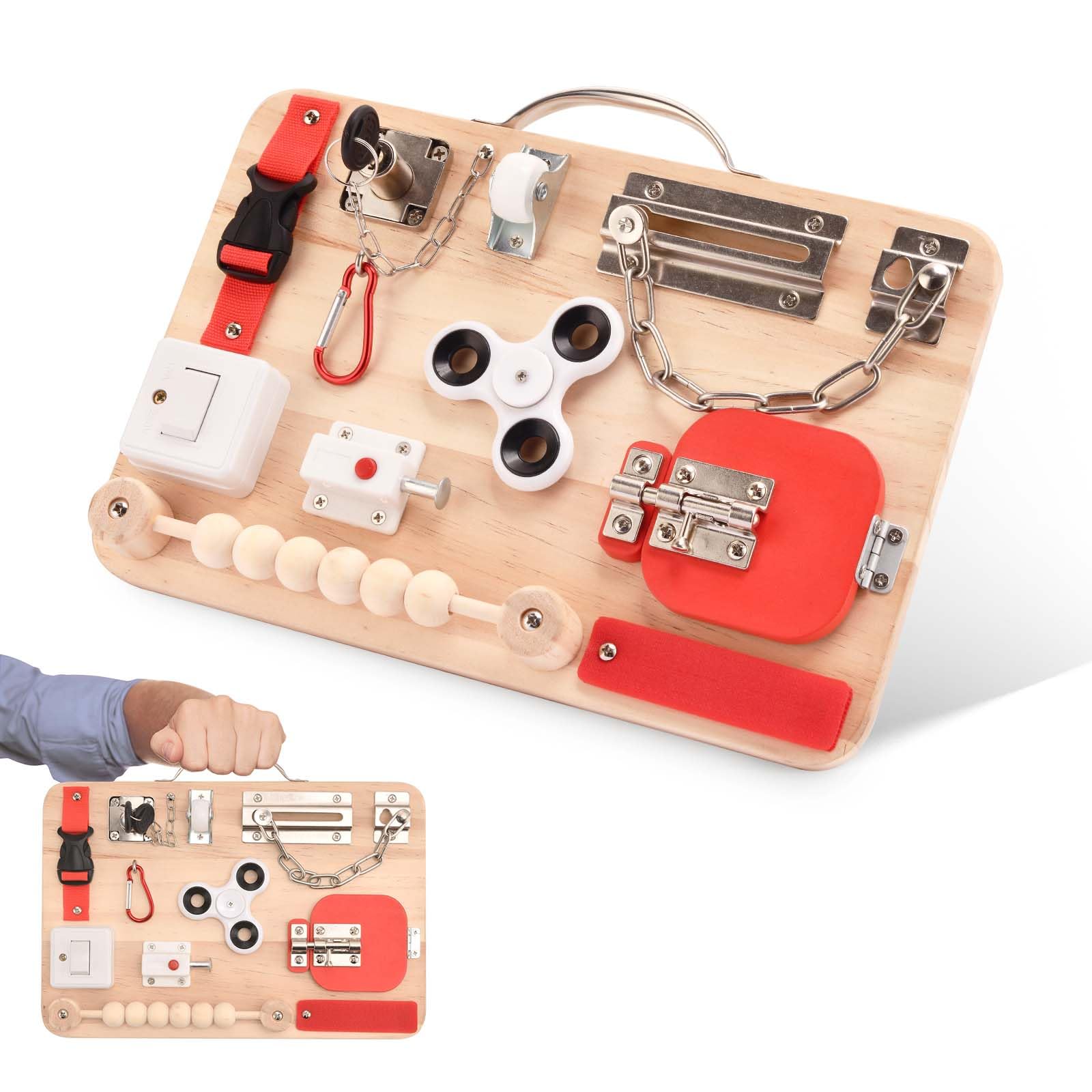 Dementia Activities For Seniors-Fidget Busy Board-Alzheimers Products for Elderly-Dementia Gadgets-Sensory ADHD Toys-Anxiety Relief Items-Gift for Dementia Patients - Memory Games for Autism Adult