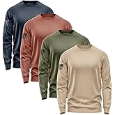 Patriot Crew Men's 4 Pack Fall Long-Sleeve, Fresh Long-Sleeve Shirt, American Graphic Tee, USA & Freedom Style Shirt