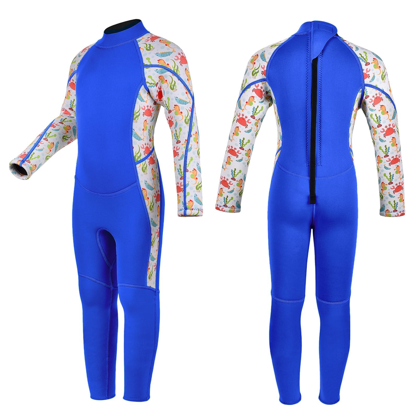 Photo 1 of REALON Kids Wetsuit for Girls Boys Toddler and Youth 3mm Neoprene Child Full Wet Suits Warm in Cold Water Thermal Swimsuit Back Zip for Swimming Diving Jet Skiing Surfing