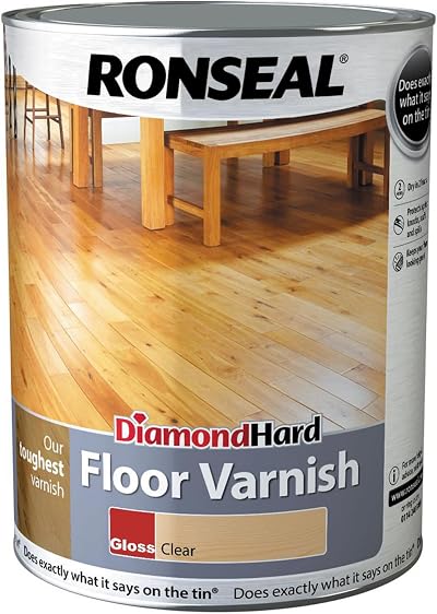 Ronseal Diamond Hard Floor Varnish 5 Litre Gloss DHFVG5L