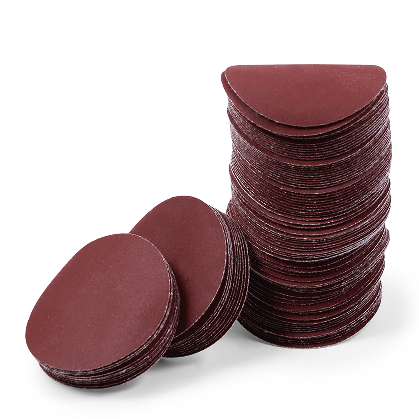 LEONTOOL 2 Inch Hook and Loop Sanding Discs 600 Grit 100Pcs Sandpaper Discs for Random Orbital Sander Pads Grinding Polishing Metal Wood Rubber Leather Plastic Stone Glass