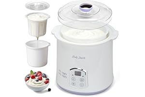 Party Dessert Electric Greek Yogurt Maker Machine with Strainer, Automatic Yogurt Maker for Home Organic Yogurt, Timer Contro