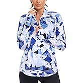 Cucuchy Womens V Neck Golf Polo Shirts Moisture Wicking Sports Workout Tops