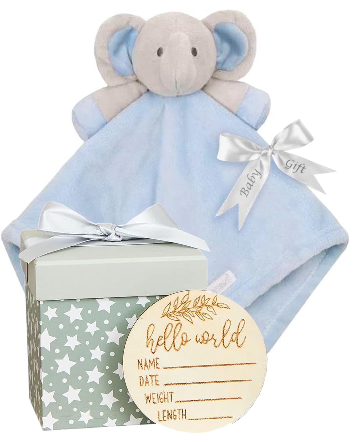 Elephant Comforter Elephant Comfort Blanket Gift for Baby Boys Milestone Baby Gift Gift Set Box Present New Baby Newborn Pink Toy Baby Security Blankets for Boys