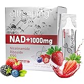 elttsaping NAD 1000mg Liquid Supplement, NAD+ Liquid Supplement with Nicotinamide Riboside, Resveratrol & PQQ, NAD+ Supplements for Men & Women, Healthy Aging & Boosts Cellular Energy – 30 Packs