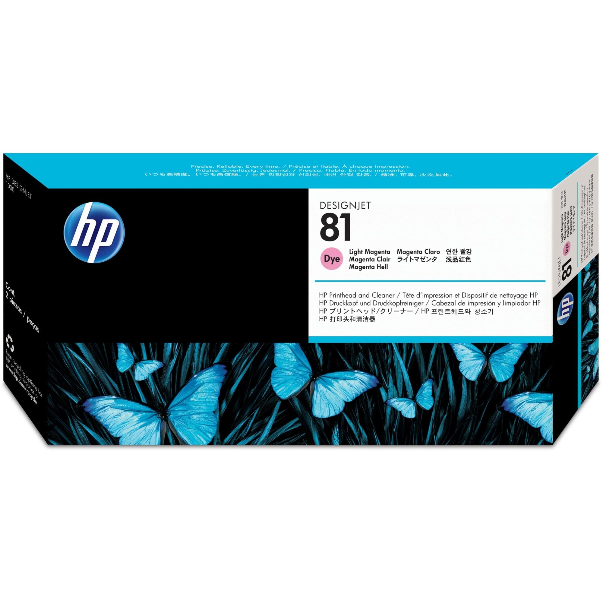 HP Original C4955A Print Head + Cleaner No 81 Magta Light