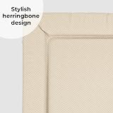 My Babiie Changing Mat Padded Waterproof Raised Edges Oatmeal Herringbone view 5