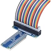 T-Type GPIO Extension Module Board Adapter with 40Pin Ribbon Flat Cable for Raspberry Pi 1B+/ 2B/ 3B