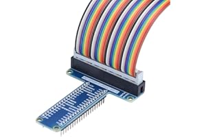 T-Type GPIO Extension Module Board Adapter with 40Pin Ribbon Flat Cable for Raspberry Pi 1B+/ 2B/ 3B