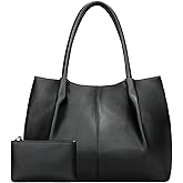 KKXIU Tote Bag for Women Vegan Leather Shoulder Purse Large Capacity Travel Bag