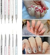 Smukdoo 5 Pc Double Ended Nail Art Dotting Tools Set Liner Brushes Gel Polish view 7