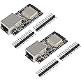 DWEII 2 Pack WT32-ETH01 ESP32 Module Ethernet WiFi Bluetooth Development Board WT32-ETH01 Embedded Serial Port to Ethernet Converter Serial to WiFi&Bluetooth MCU Module