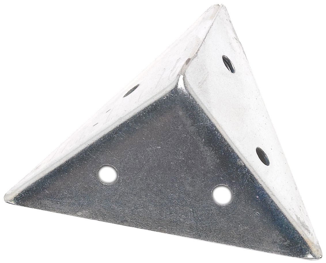Merriway® BH01162 (4 Pcs) Zinc Plated Pyramid Corner Angle Bracket Brace Plate, 45 mm (1.3/4 inch) - Pack of 4 Pieces