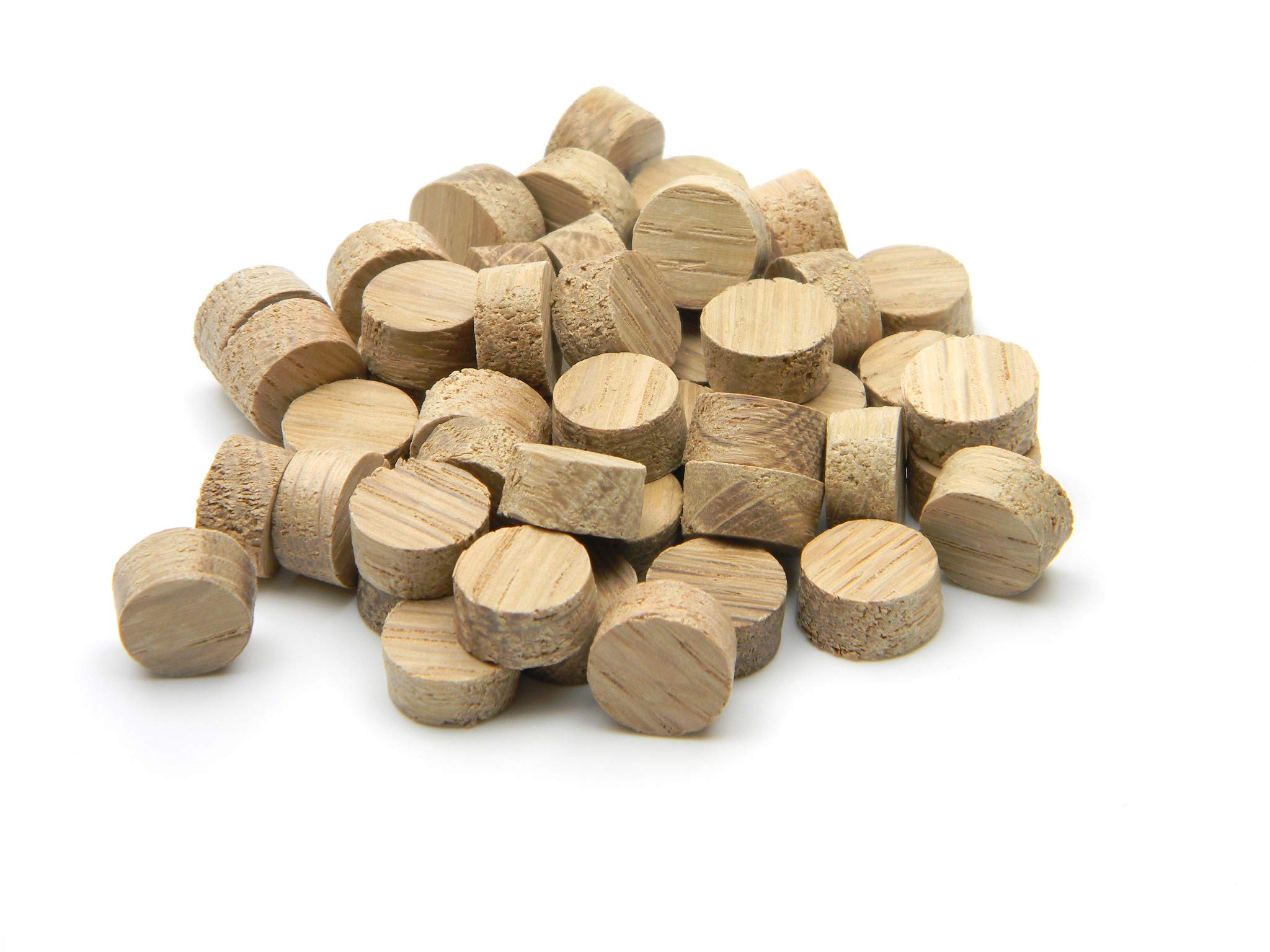 Oakcrafts - 10mm Oak Flat Head Cross Grain Plug - Pack of 100