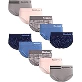 Reebok Hipster Panties for Women - 10 Pack Stretch Performance Seamless Underwear with Relaxed Tagless Waist (Sizes: S-XL)