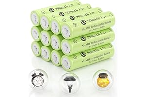 JiajaX AA 1.2V Ni-MH Rechargeable Battery, Double A 900mAh 1.2V Rechargeable Battery Pre-Charged, High Capacity for Garden Landscaping Outdoor Solar Light, String Light, Pathway Lights (12pack)