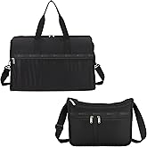 Deluxe Large Weekender and Everyday Bag (Recycled Black) Bundle - Save 15%