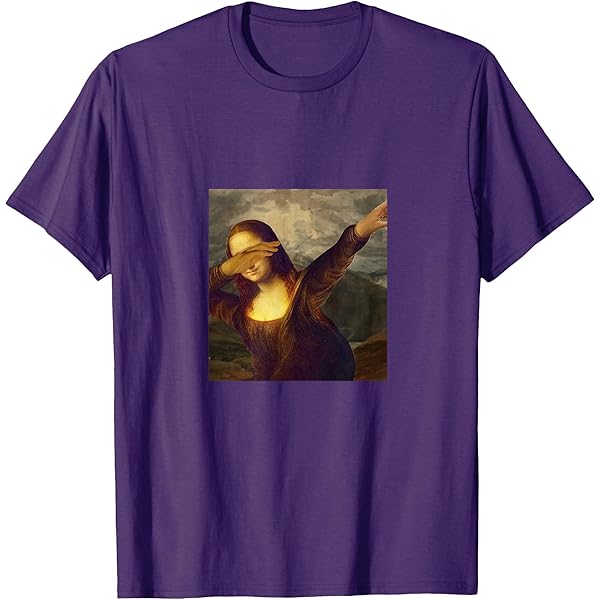 Amazon.com: Dabbing Mona Lisa Painting T-Shirt : Clothing, Shoes