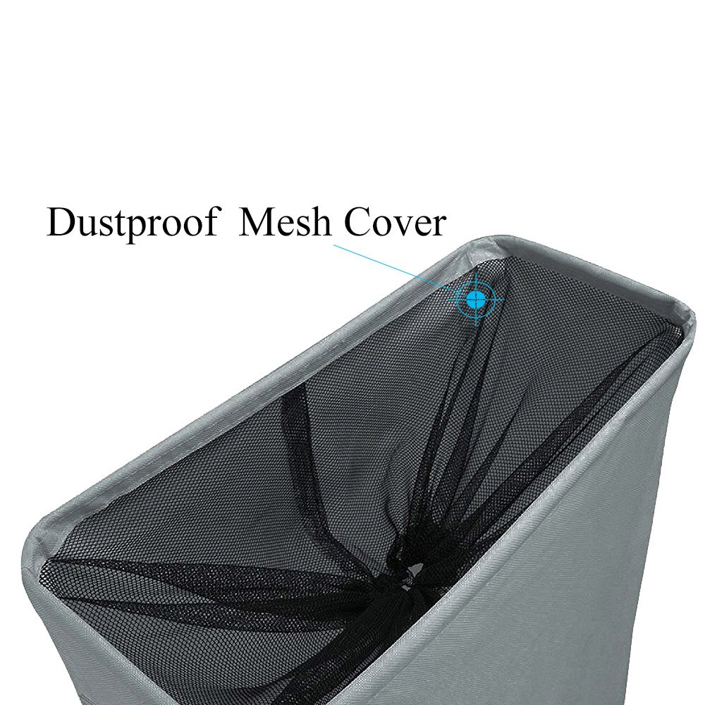 XIFIRY Slim Rolling Laundry Hamper Collapsible Thin dirty Laundry Basket Foldable Dirty Clothes Sorter and Organizer with wheels (Grey)