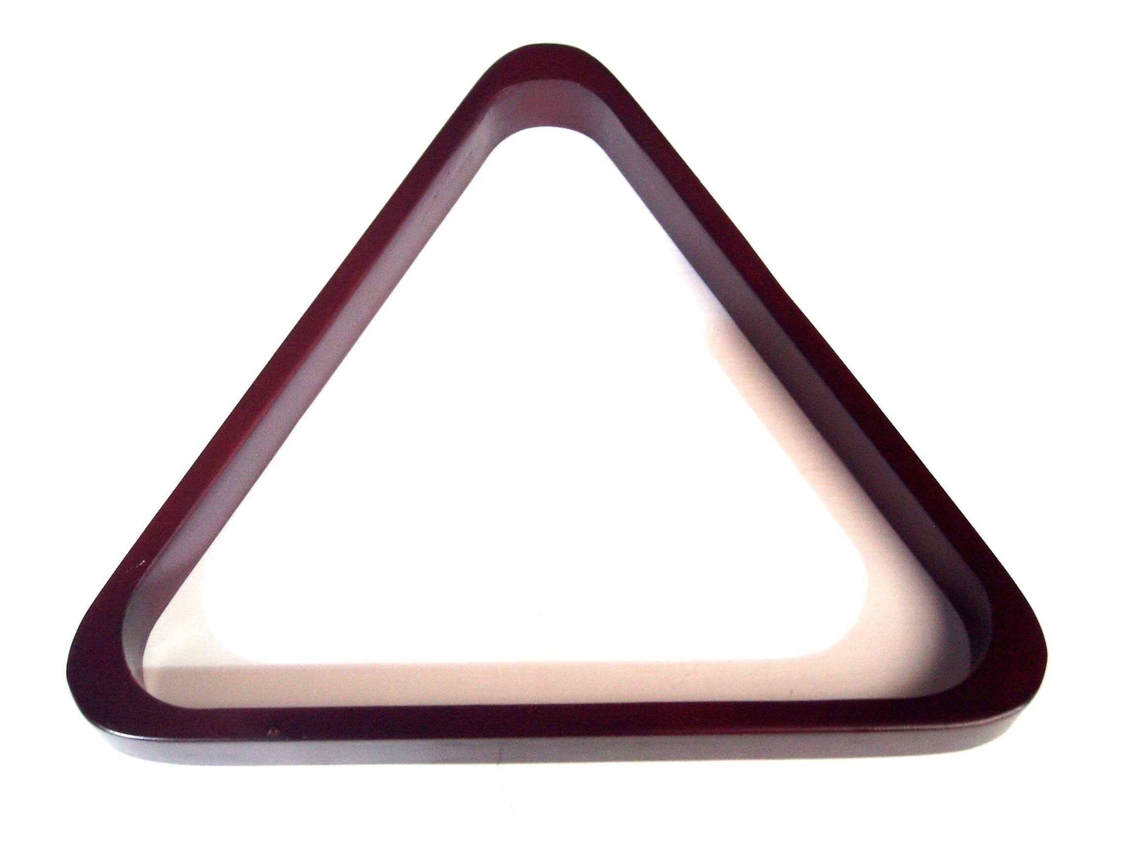 SGL WOODEN MAHOGANY POOL TABLE TRIANGLE TO FIT AMERICAN 2 1/4" POOL BALLS (S196)**