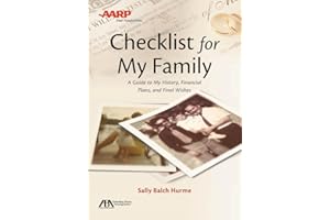 ABA/AARP Checklist for My Family: A Guide to My History, Financial Plans and Final Wishes