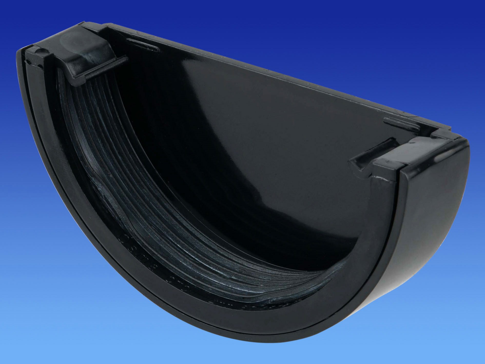 0T011B Black Wavin OSMA Roundline Stopend External 112mm