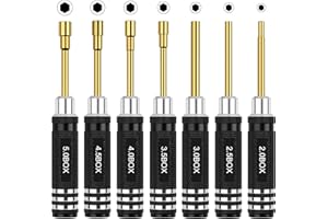RC Tools Kit 7PCS Hex Nut Screwdriver Set with 5.0/4.5/4.0/3.5/3.0/2.5/2.0 Box Hobby Tools Hexagon Nut Wrench Repair Tools Co