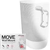 Sound Bass Move Speaker Wall Mount Bracket, Weatherproof, White | Compatible with Sonos Move &amp; Move 2, Including Mounting Accessories