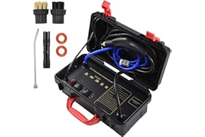 RUSUO Steam Machine High Pressure Steam Cleaner 1800W Tankless High Temperature Portable Electric Steamer Cleaner Machine for Kitchen Bathroom Floor Car Detailing