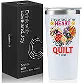 Onebttl Funny Quilting Gifts for Quilters & Women, 20oz Stainless Steel Insulated Travel Mug, Perfect Gifts for Sewing Knitting Seamstress for Birthday & Christmas - Quilt I Make