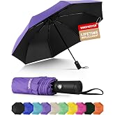 Seniny Windproof Travel Umbrella, Automatic Umbrellas for Rain, Portable &amp; Compact Umbrellas for Backpack, Strong UV for Protection, Folding Small Sun Umbrella for Car, Walking