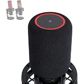SUNMON QuadCast 2 Mic Pop Filter, Mic Windscreen Compatible with HyperX QuadCast 2 Microphone - Mic Foam Noise Reduction,Improved Sound Quality