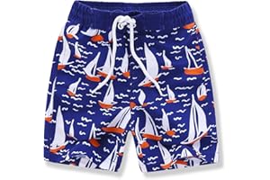 Kute 'n' Koo Boys Swim Trunks, Quick Dry Boys Boardshorts, Boys Bathing Suit Sizes from 2T to 18/20