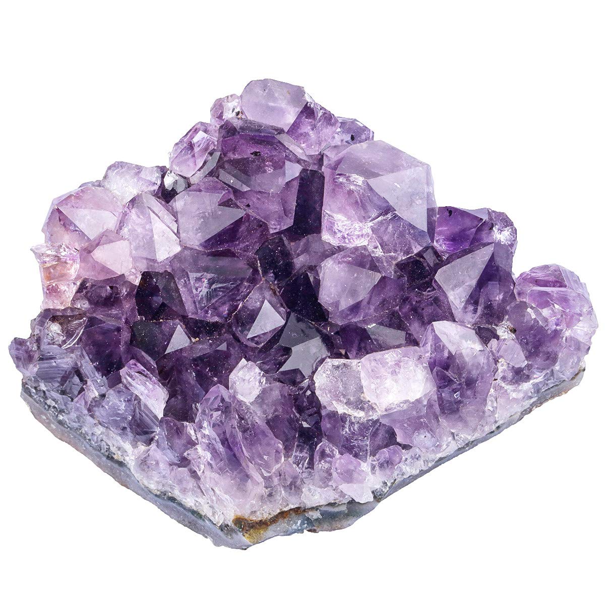 Nupuyai Natural Amethyst Crystal Quartz Cluster, Mineral Geode Druzy Specimen Stone for Reiki Healing Home Decoration (200-300g)