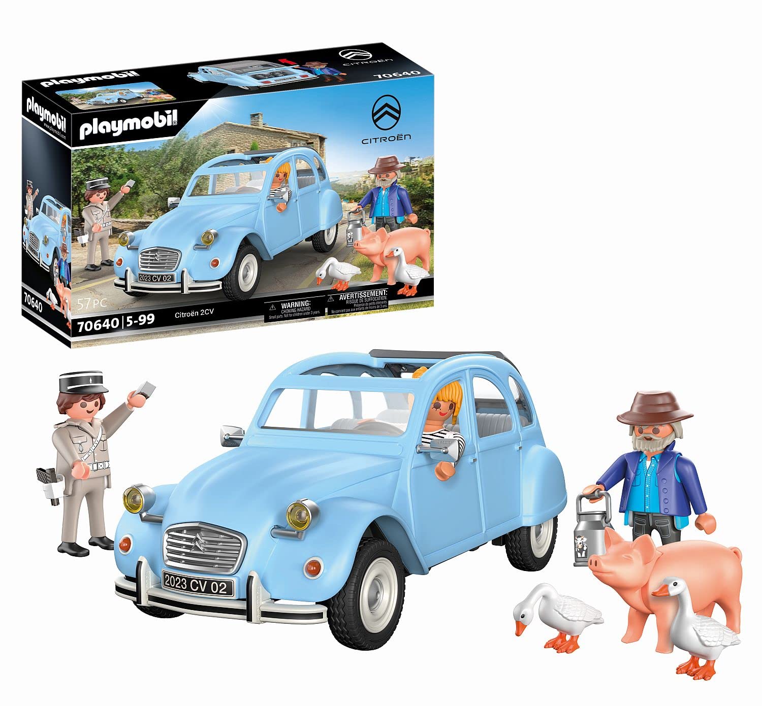 Playmobil 70640 Classic Car Citroën 2CV, Car with removable top, Collector's item for car enthusiasts, Toy for collectors and children ages 5+