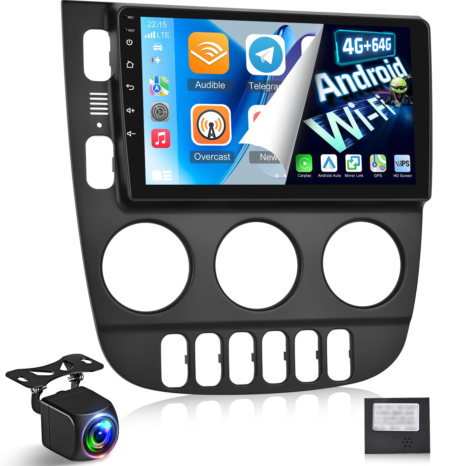 Photo 1 of [4+64G] for Mercedes Benz W163 ML320 ML350 ML500 ML400 1997-2005 Upgrade Radio, 9 inch IPS Touchscreen Android Stereo - Wireless Carplay and Android Auto, Custom Homepage, WiFi, DSP/EQ + Backup Camera