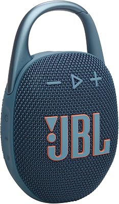 Jbl clip 5, alto-falante portátil sem fio bluetooth, ip67 resistente à água e poeira, até 12h de reprodução e muito mais com playtime boost ativado, azul