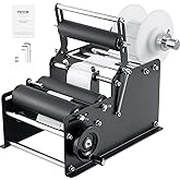 VEVOR Manual Round Labeling Machine, 15-20pcs/min, Applicator for Round Bottles, Adjustable for 0.78-4.72 inch Diameter (with Pressing Bar)