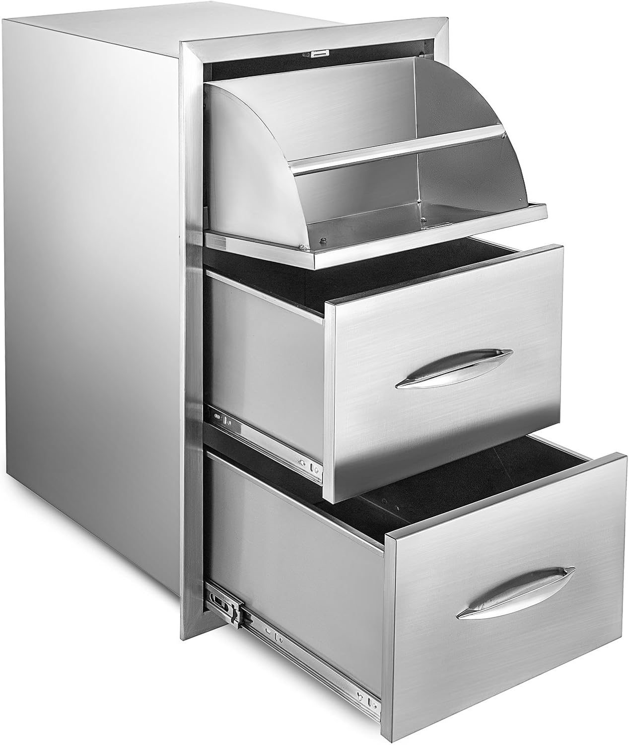 Mophorn 17x30 Inch Outdoor Kitchen Stainless Steel Triple Access BBQ