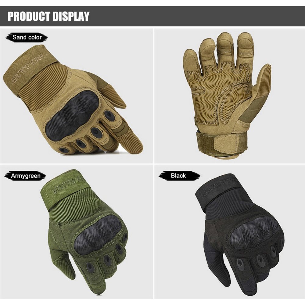 ウルフwarriorsタクティカルグローブfull Fingerタクティカルグローブmilitary Rubber Hard Knuckleアウトドアグローブメンズのフィットのサイクリングオートバイハイキングキャンプpowersports 安売り Airsoft Paintball ブラック B07cvjc26n X Large