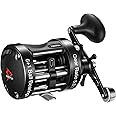 Piscifun Chaos XS Baitcasting Fishing Reel, Reinforced Metal Body Round Baitcaster Reel, Smooth Powerful Saltwater Inshore Surf Trolling Reel, Conventional Reel for Catfish, Musky, Bass, Pike
