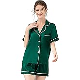 LEPTON 100% Mulberry Silk Short Sleeve Pajama Set
