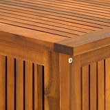 CASARIA Wooden Garden Storage Box with Lid 115cm Acacia Outdoor 205L view 9