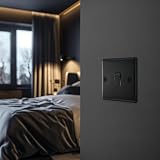 BG Electrical Nexus Metal Matt Black Single 2 Way Light Switch 20A NFB12 view 6